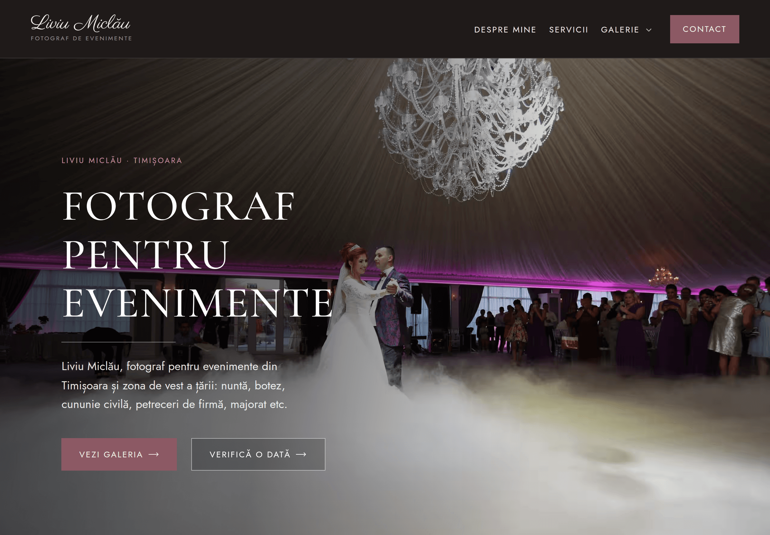 Site-ul lui Liviu Miclău — fotograf de evenimente, Timișoara