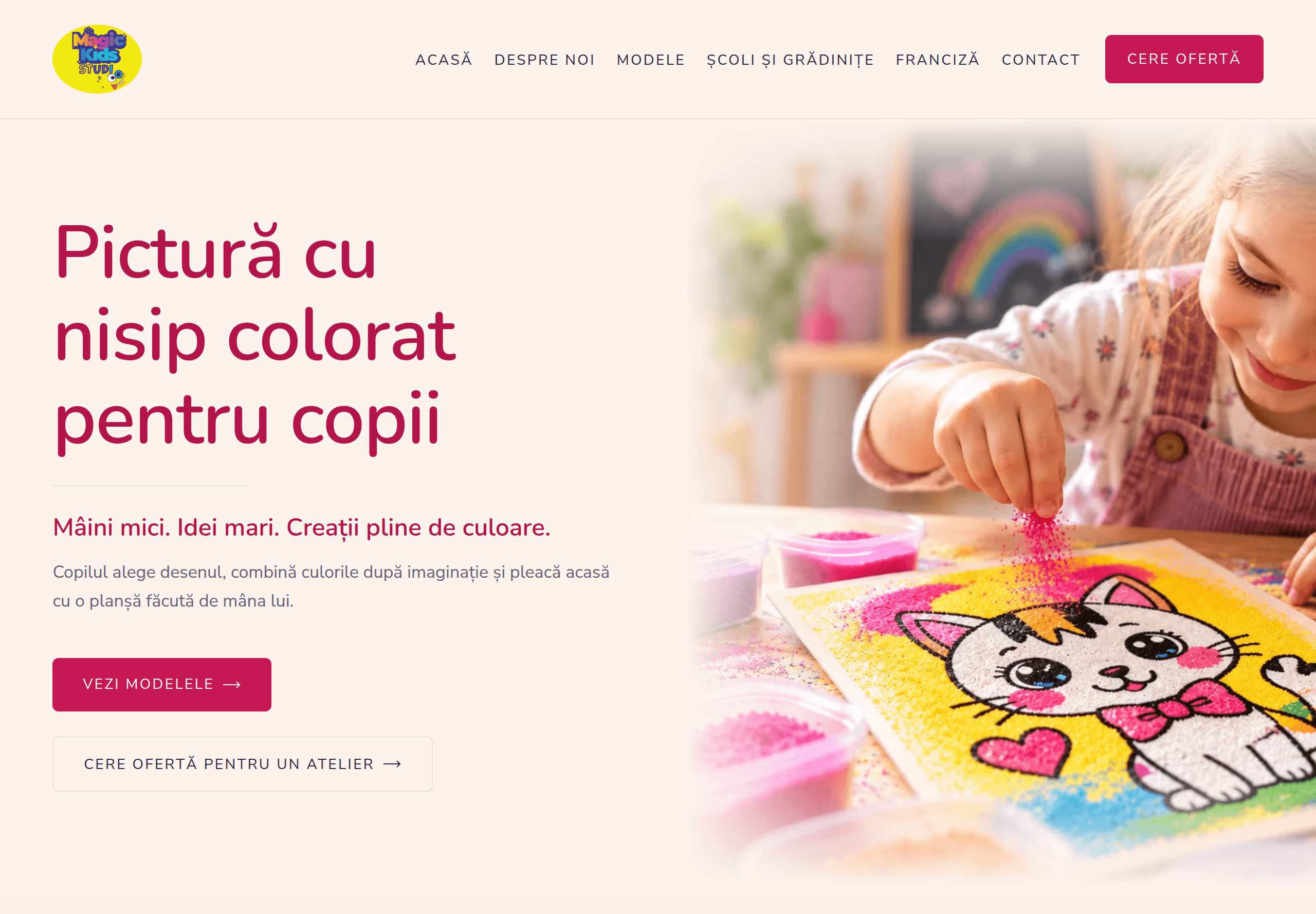 Site-ul Magic Kids Studio — ateliere pentru copii, Timișoara